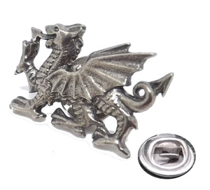 Wales Welsh Celtic Pewter Rugby Dragon Stock Tie Lapel Pin Badge Brooch   by CUFFLINKS DIRECT