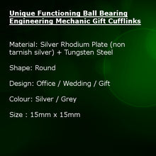 Unique Functioning Ball Bearing Engineering Mechanic Gift  by CUFFLINKS DIRECT