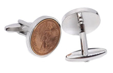 1979 Half pence Coins Set in Silver Setting Men 40 Years Gift - CUFFLINKS DIRECT